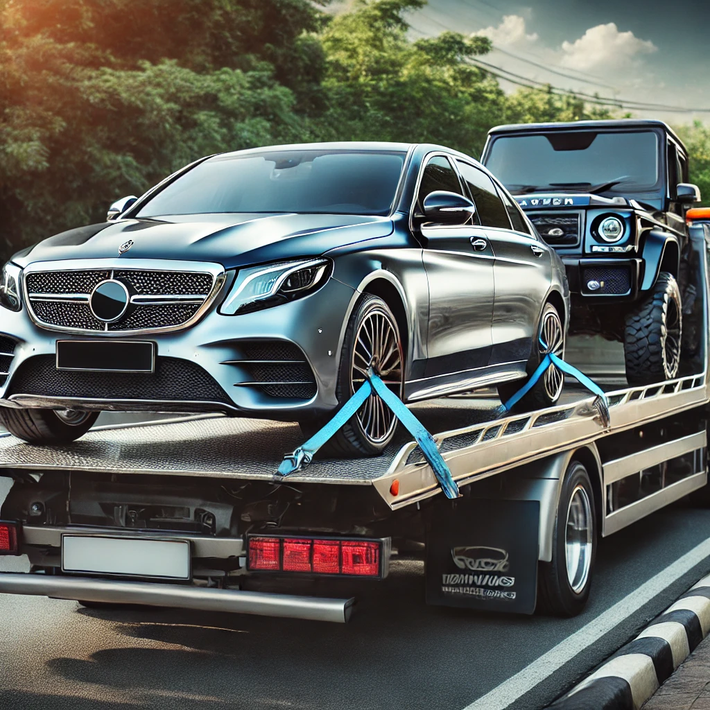 سطحة نقل سيارات مع أحزمة تثبيت آمنة